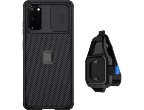 Funda Samsung S20 Camshield con Soporte para la Cintura Negro