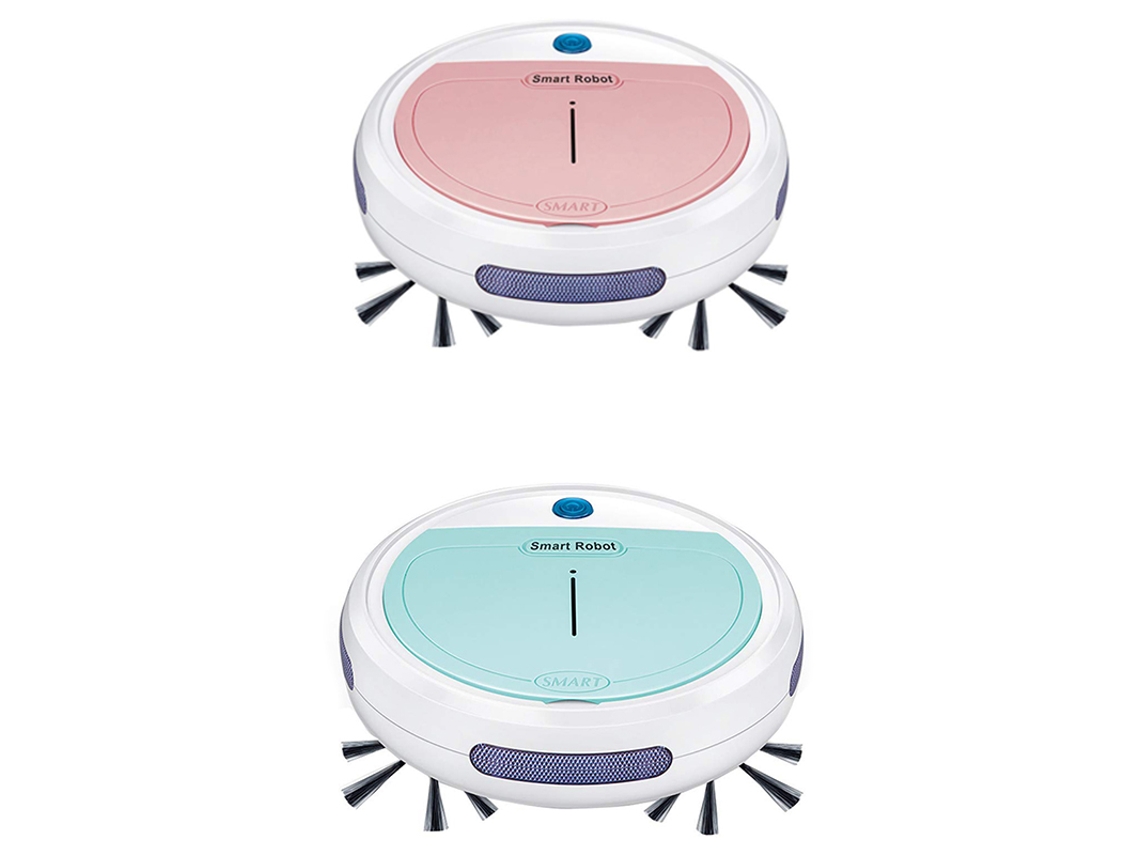 Robot Er/aspiradora/fregona 3 en 1, Robot aspirador inteligente automático recargable, succión de limpieza de bordes para pelo de mascota, C