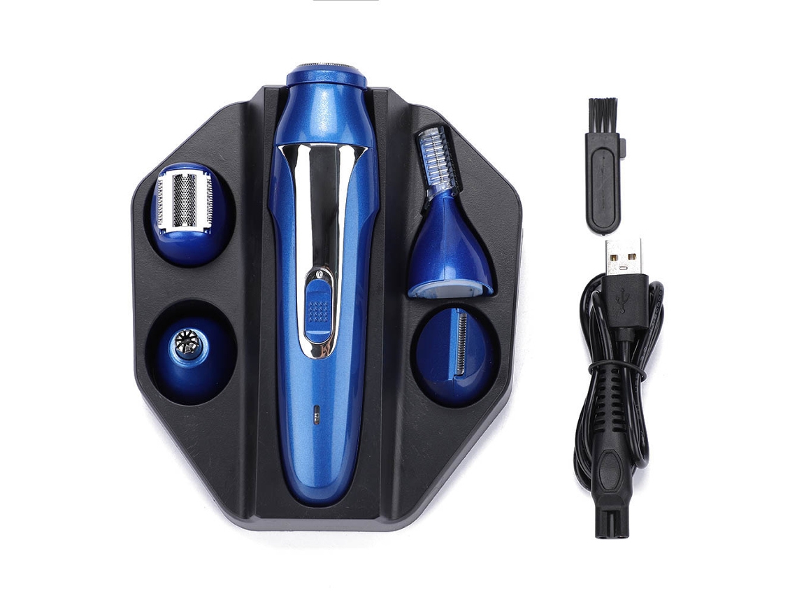 Depilador Eléctrico Portátil 5 En 1 Para Barba, Nariz, Oídos, Cabello Y Cejas - Kit De Cuidado Masculino Sportsman