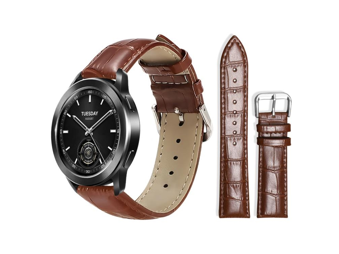 Correa para Xiaomi Watch S3 / 2 Pro / S2 / S1 - Piel - Hebilla - Textura de bambú