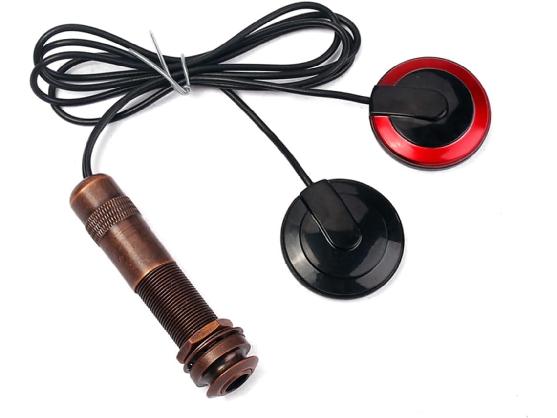 Pastilla Piezoeléctrica Para Mandolina Con Conector De 1/4 De Pulgada, Micrófono Interno De Cobre Y