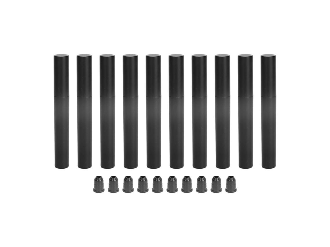 10 Tubos Vacíos Recargables De 4 Ml Para Máscara De Pestañas Y Delineador De Ojos Con Pincel Fino