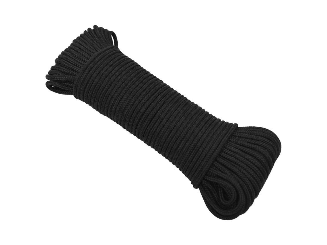Cuerda para barcos de 4 mm, 50 m, polipropileno, negra, completa HARLANV1
