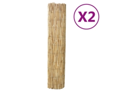 vidaXL Vallas de caña de junco 2 uds 150x500 cm