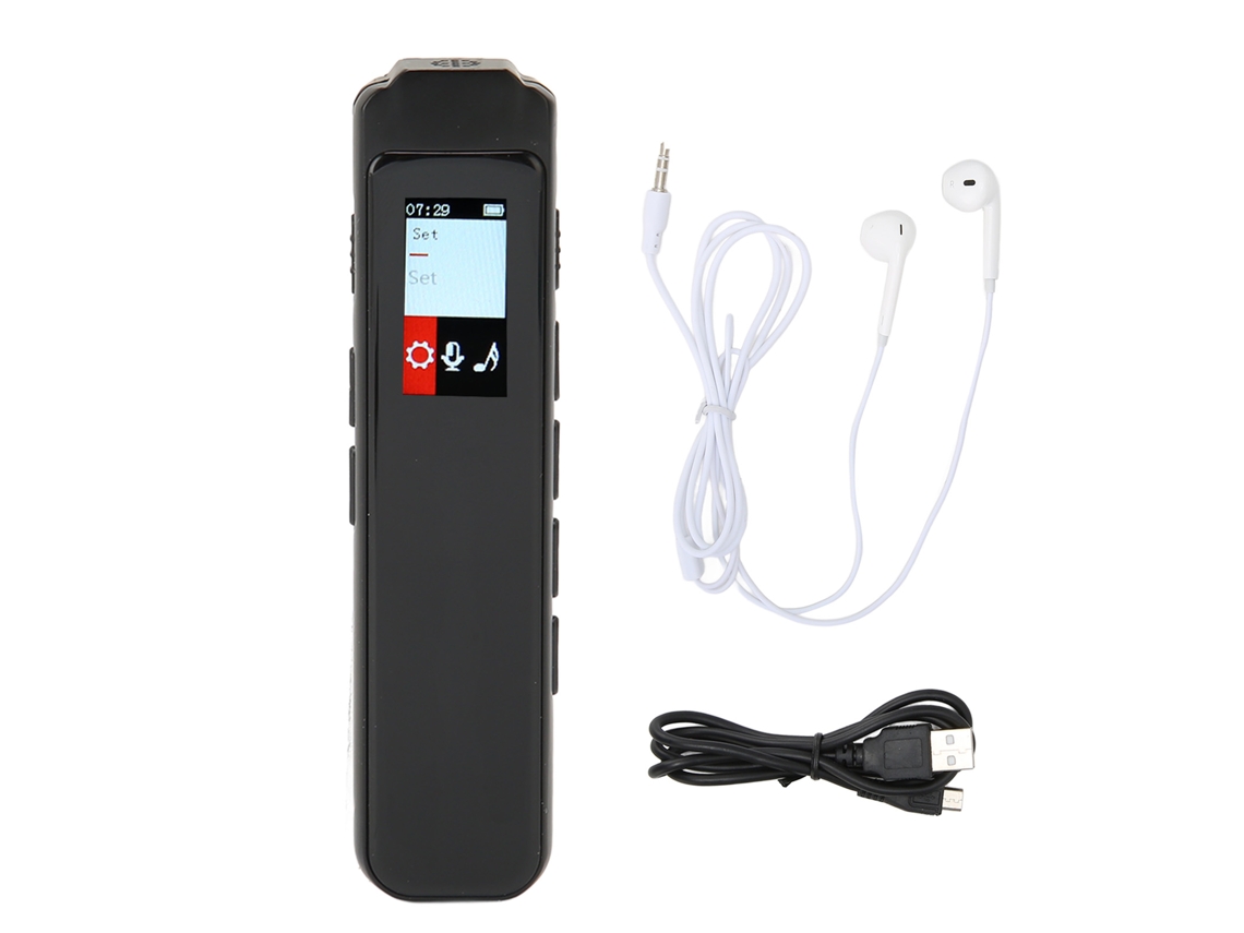 Grabadora De Voz Digital Hd De 32 Gb Con Reducción De Ruido Inteligente, Grabadora Activada Por Voz Con Reproducción De Mp3.