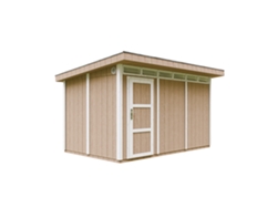 Caseta Jardin paneles a base de Madera LP SmartSide 8,7 m² con Suelo y Baldosas Bituminosas - L279xA412xA237 cm - TIMBELA M904 - TERRA BROWN