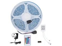 2026-kit De Tira Led Rgb 5m/16.4ft 300led Con Control Remoto 24 Claves Impermeable Para Hogar Plug Uk 100-240v