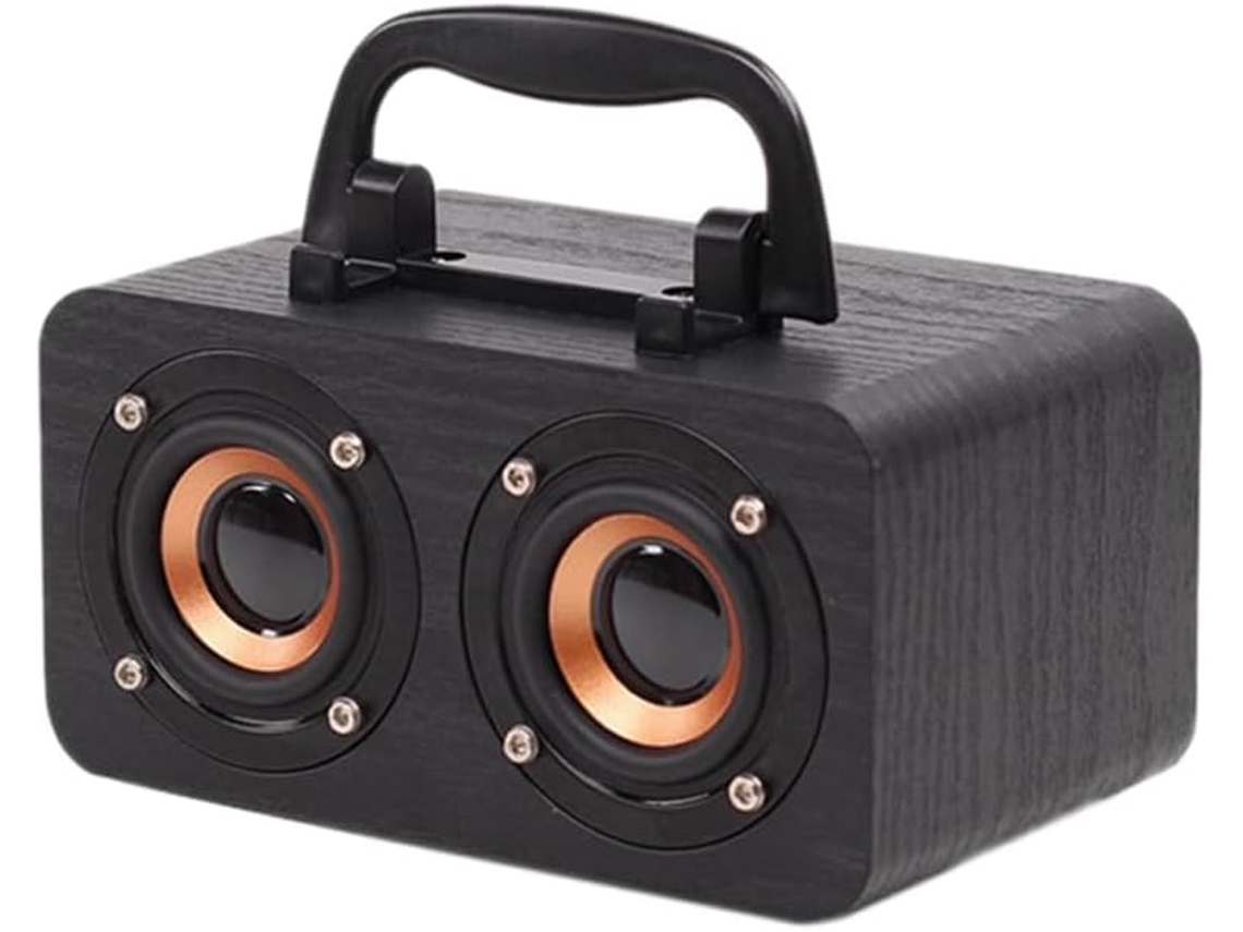 Altavoz Portátil De Madera Con Bluetooth 5.0 Estéreo De Doble Canal