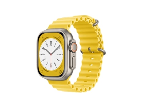 Correa De Silicona Ocean Waves Para Apple Watch Ultra 2 - Amarillo