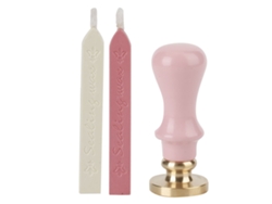 Sello De Cera Con Mango De Madera Estilo Retro Eu, Sello Antiguo Creativo Regalo (070049 Blech Pink)
