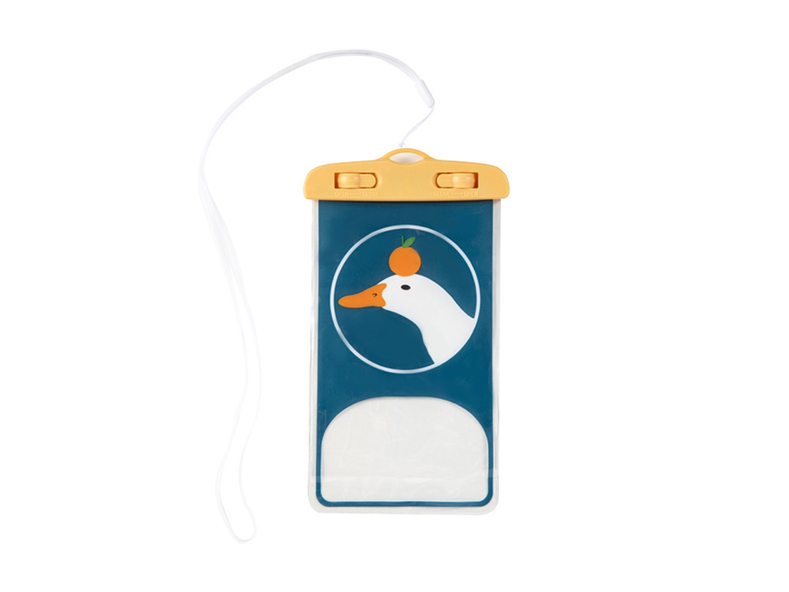 Bolsa impermeable para teléfono móvil, estampado de patos, ABS PVC