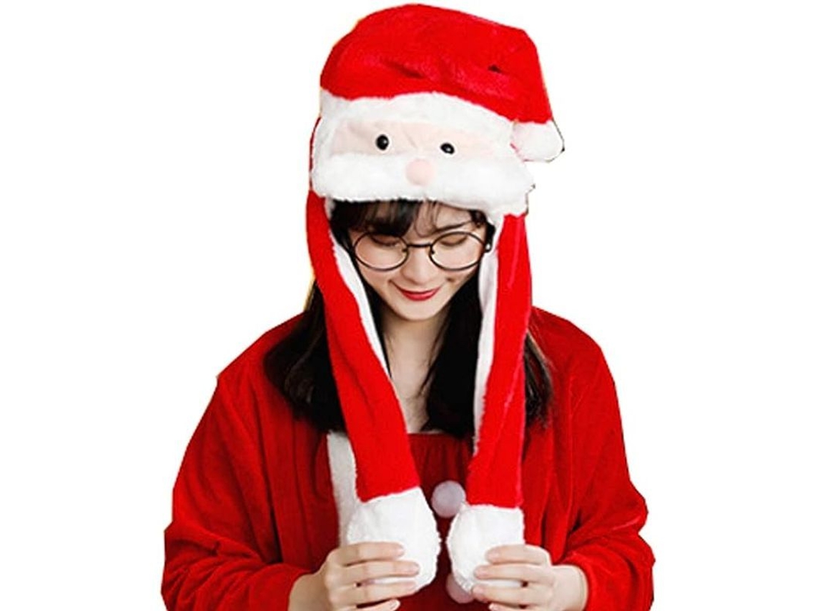 Gorro Navideño De Animales Con Orejas Que Se Mueven Para Mujeres Y Niñas.