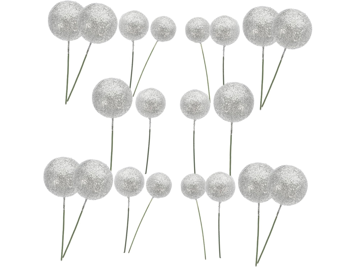 20 Bolas Brillantes Para Decorar Tartas, Accesorios Para Cumpleaños Y Bodas.