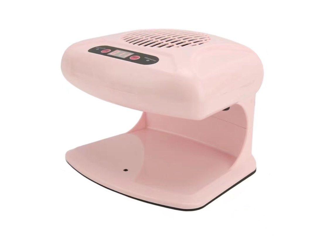 Secador de uñas Yunzii de 300 W con soplador de aire frío y caliente para esmalte de uñas rosa normal