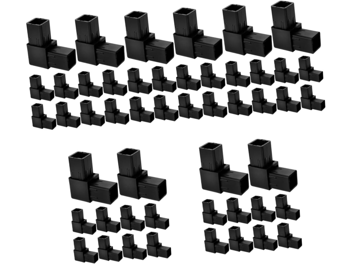 50 Conectores De Plástico Para Tubos Cuadrados Y Accesorios De Tubería.