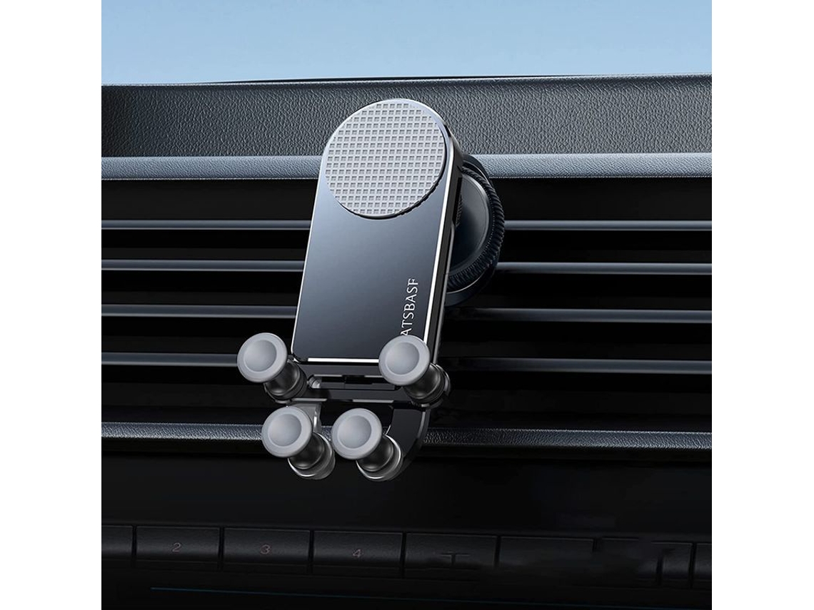Soporte Plegable Para Teléfono De Coche Compatible Con Todas Las Tabletas Y Smartphones Con Ranura, Con Clip Antiviento Mejorado.