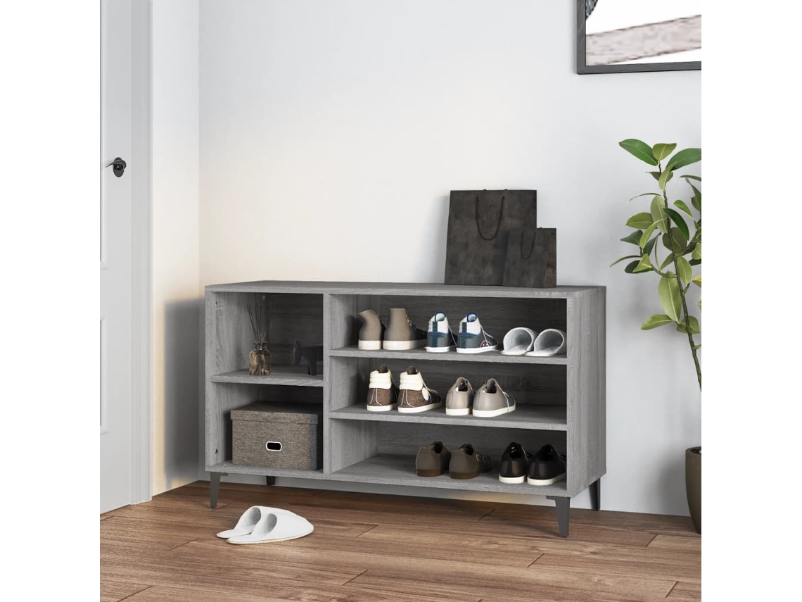 Zapatero Organizador en Derivados de Madera Sonoma Gris 102X36X60 Cm