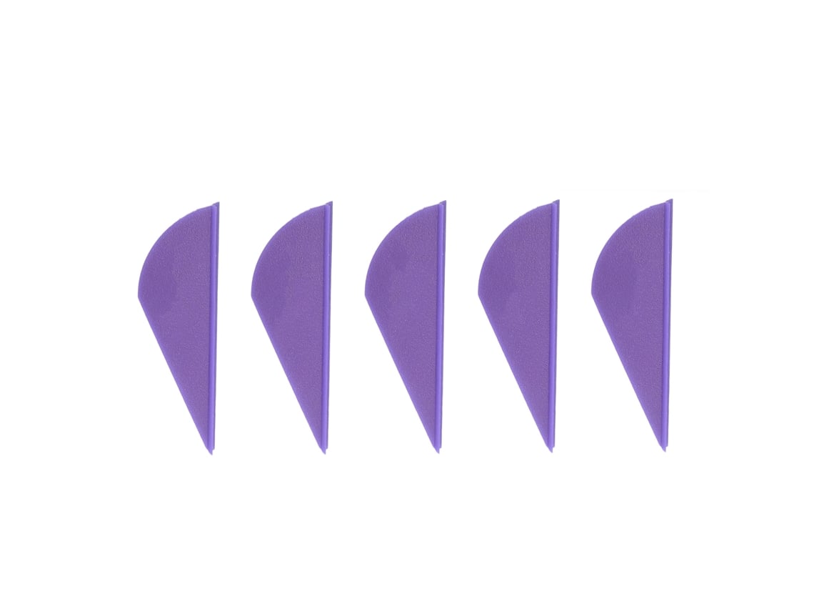 Jinwei - 5 piezas de plumas de flecha de plástico para arcos, flechas moradas para caza y puntería DIY