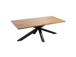 Mesa De Jardín De Acacia Y Aluminio 8 Plazas 200x95 Cm