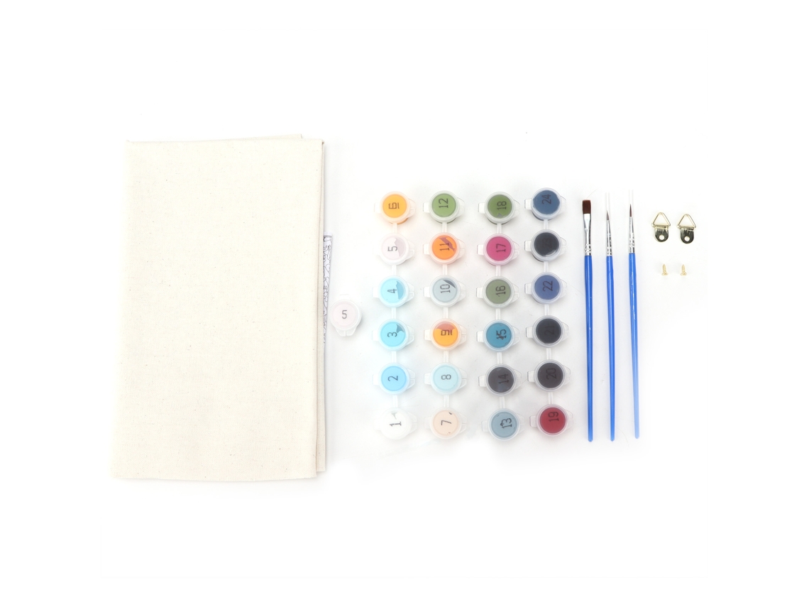 Kit De Pintura Digital Para Hacer Tú Mismo, Pintar Por Números, Lienzo De Lino Con Pinceles Y Pigmentos Para Decoración.