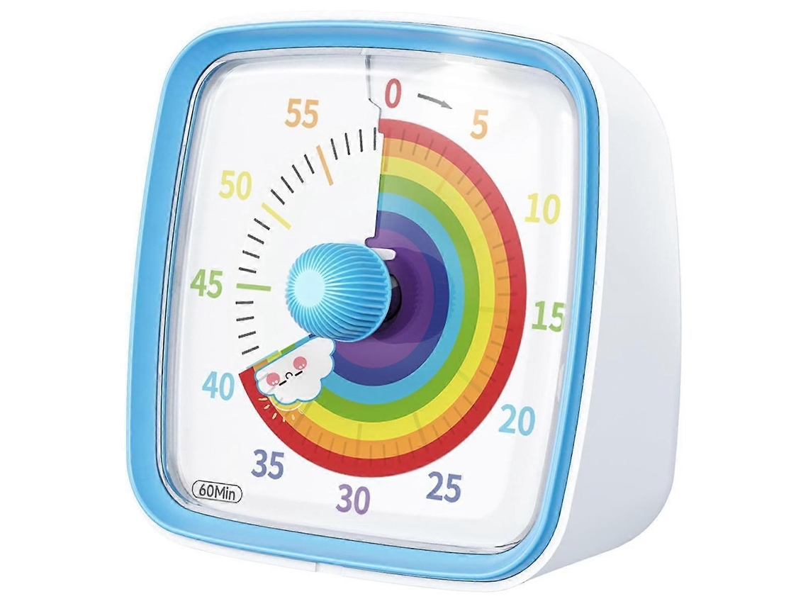 Reloj visual con temporizador de cuenta regresiva y luz nocturna de 60 minutos, Pomodoro Arcoíris