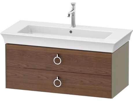 DURAVIT White Tulip, mueble de baño colgado en la pared, ancho 984 x fondo 458mm, con 2 cajones, con tirador, WT43520