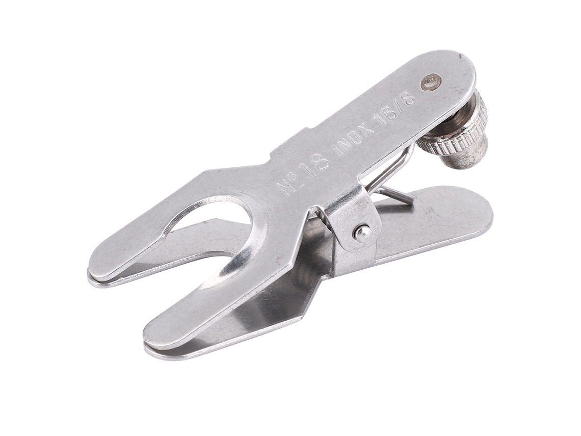 Pinza De Laboratorio De Acero Inoxidable N.° 18 Para Fijación En Laboratorios Clínicos Y Hospitales.