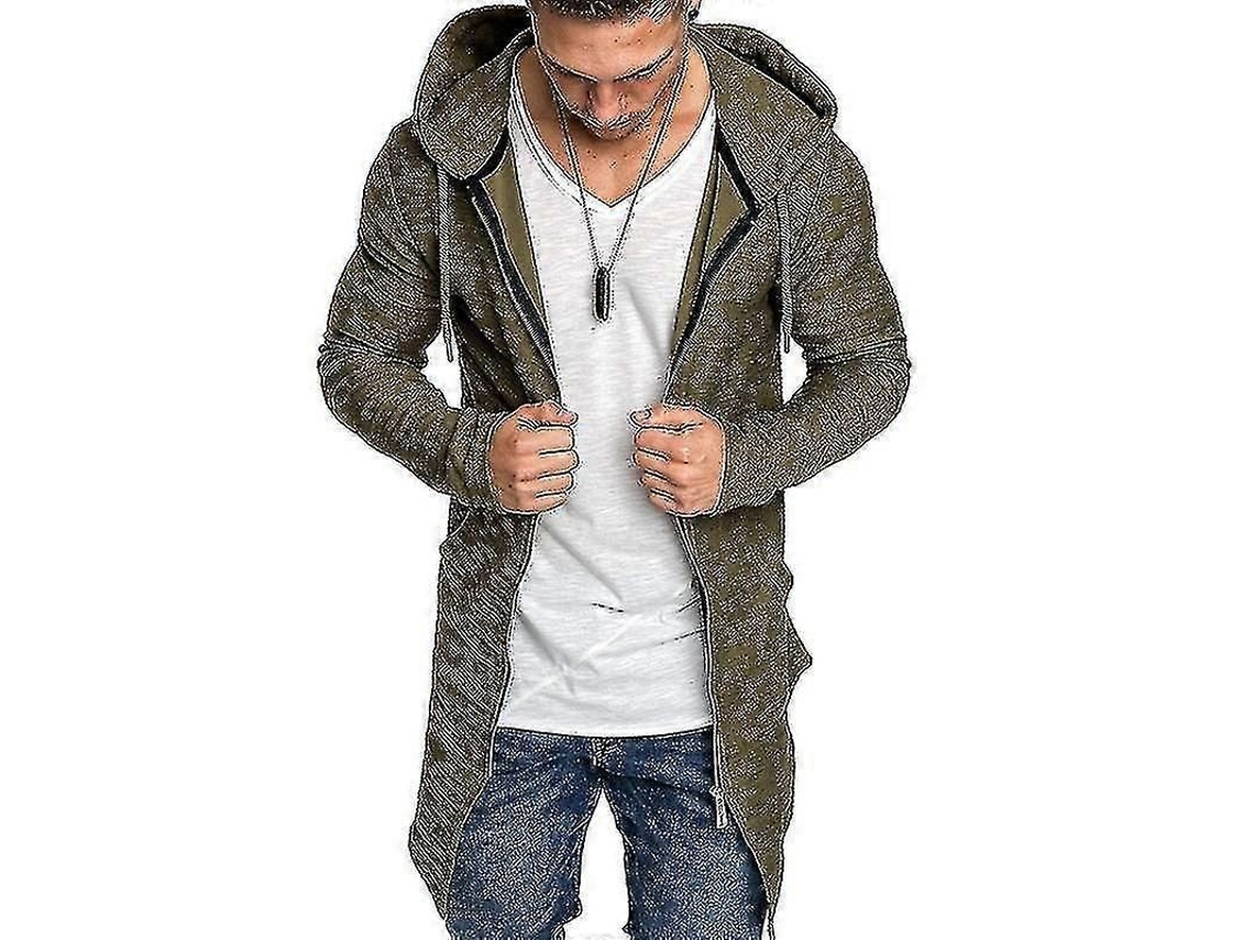 Sudadera Con Capucha Y Cremallera Para Hombre, Chaqueta Polar De Manga Larga, Cárdigan.