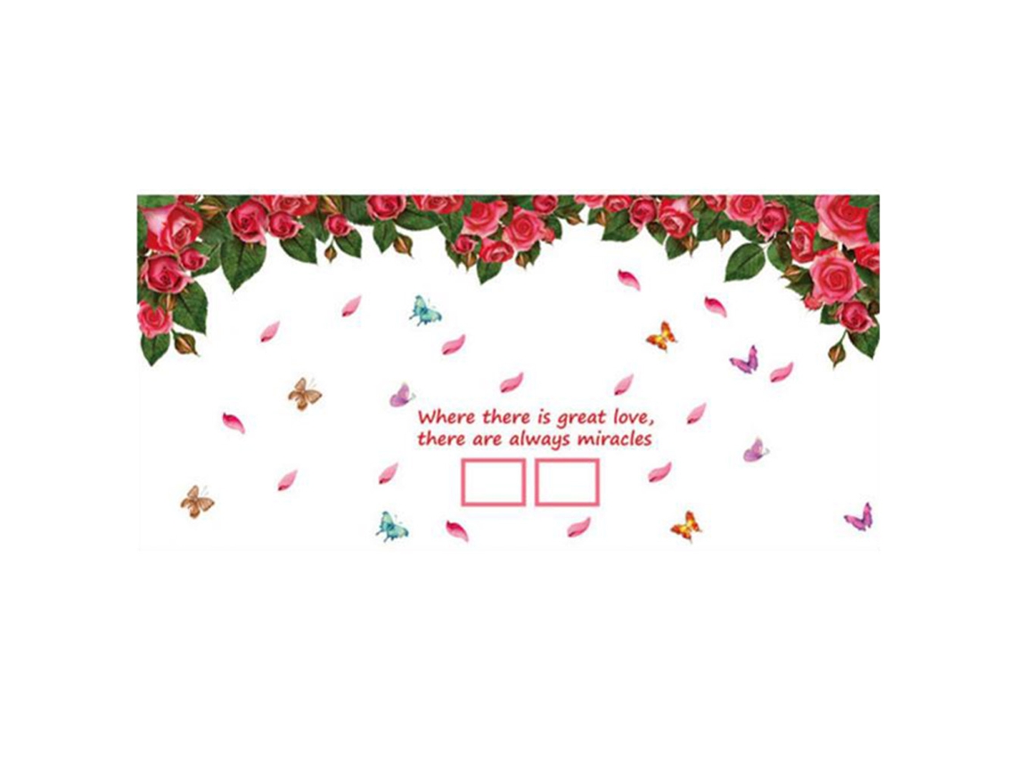 2026 Store-calcomanía De Pared De Viña De Rosas Romántica Decorativa Vinilo Removable Para Sala Dormitorio Tv Sofá Fondo Pared