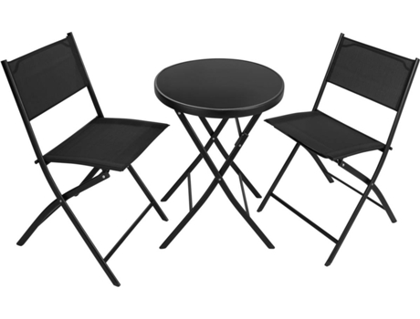 Conjunto de Jardín TECTAKE Düsseldorf (Negro - Acero - 45.5x58x81 cm)