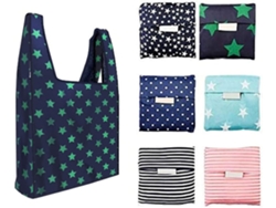 Juego de 6 bolsas de compra reutilizables, plegables y lavables con bolsillo interior, capacidad de carga de 15,8 kg, bolsa de compra GOKOCO (35 lb)