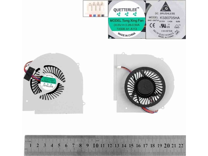 Ventilador para Portátil Lenovo Ideapad Y580 Y580A Y580M Y580N Ksb0705Ha