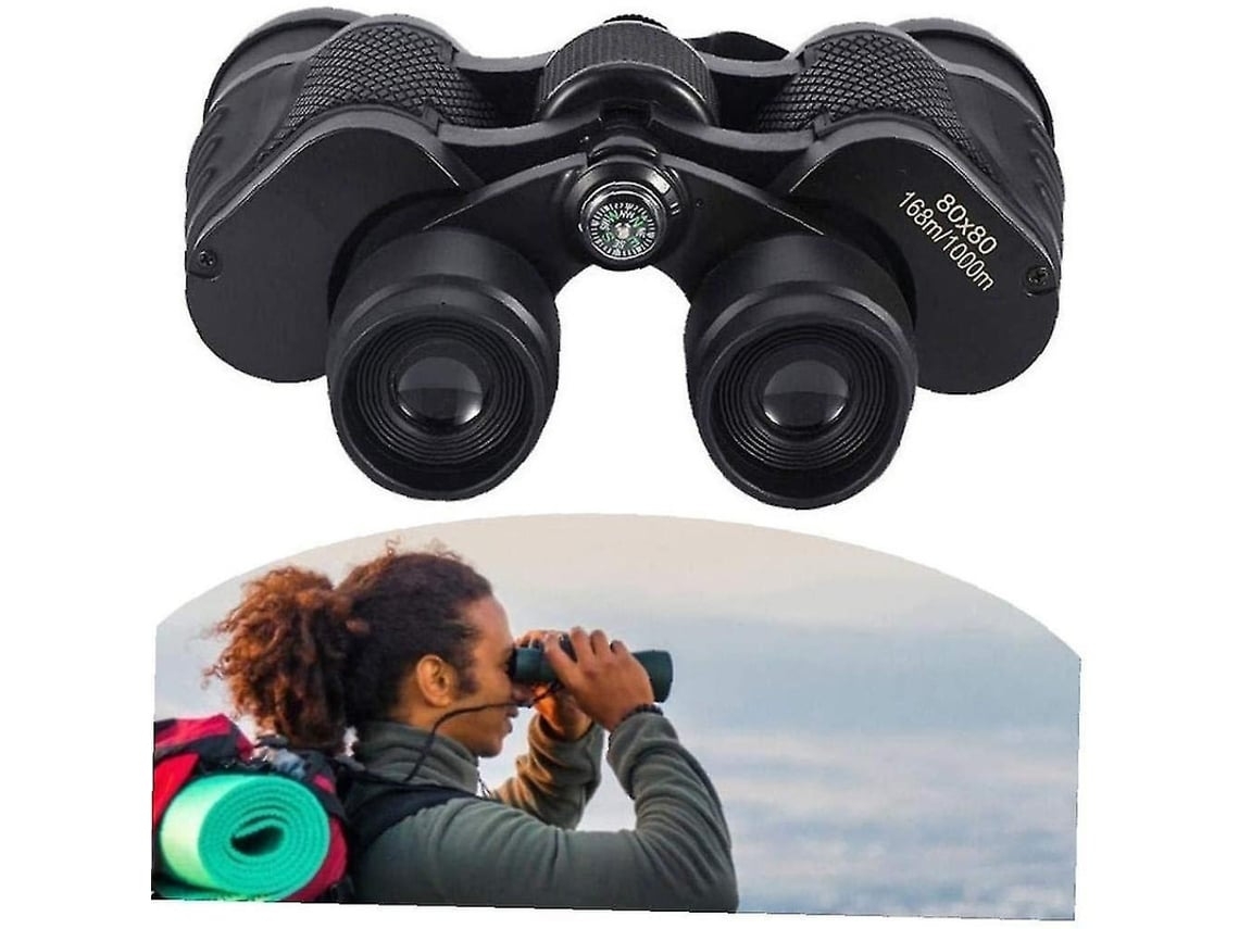 Binoculares 80x80 para adultos, de alta potencia, HD, portátiles, para observación de aves, camping y senderismo. USHION