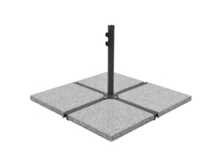 Base de granito para sombrilla cuadrada gris de 25 kg DKD HOME DECOR