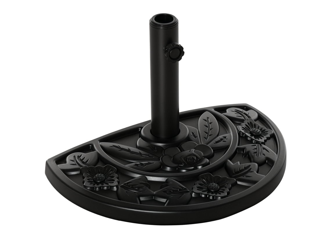 Base semicircular para sombrilla de cemento HDPE de 9 kg Ø35/38/48 mm Floral