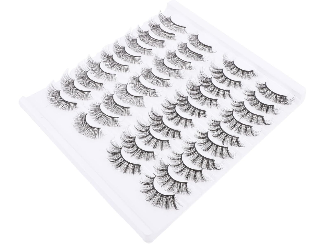 Pestañas Postizas 3d Con Efecto Realista En Fibra Negra, 20 Pares Para Un Maquillaje Natural.