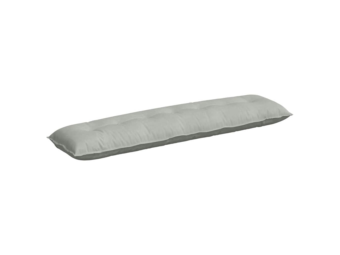 Cojín De Espalda Gris Claro 200 X 50 Cm Tela De Pana
