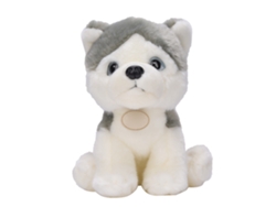 Brinquedo De Pelúcia Cachorro Fofo Husky 25cm Material Macio Seguro Decorativo Presente