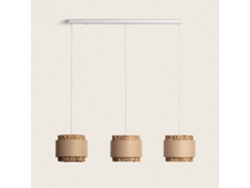 LEDKIA Lámpara Colgante Fibras Naturales Tri Orleans Beige