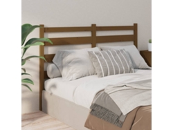 Cabecero De Cama Madera Maciza De Pino Marrón Miel 186x4x100 Cm
