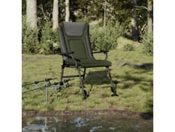 Silla de pesca plegable verde con reposabrazos DKD Home Decor