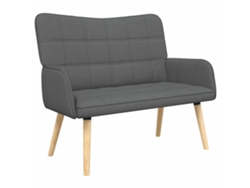 Maison Exclusive - Sofá De 2 Plazas Gris Oscuro 115 X 61 X 87 Cm Tela