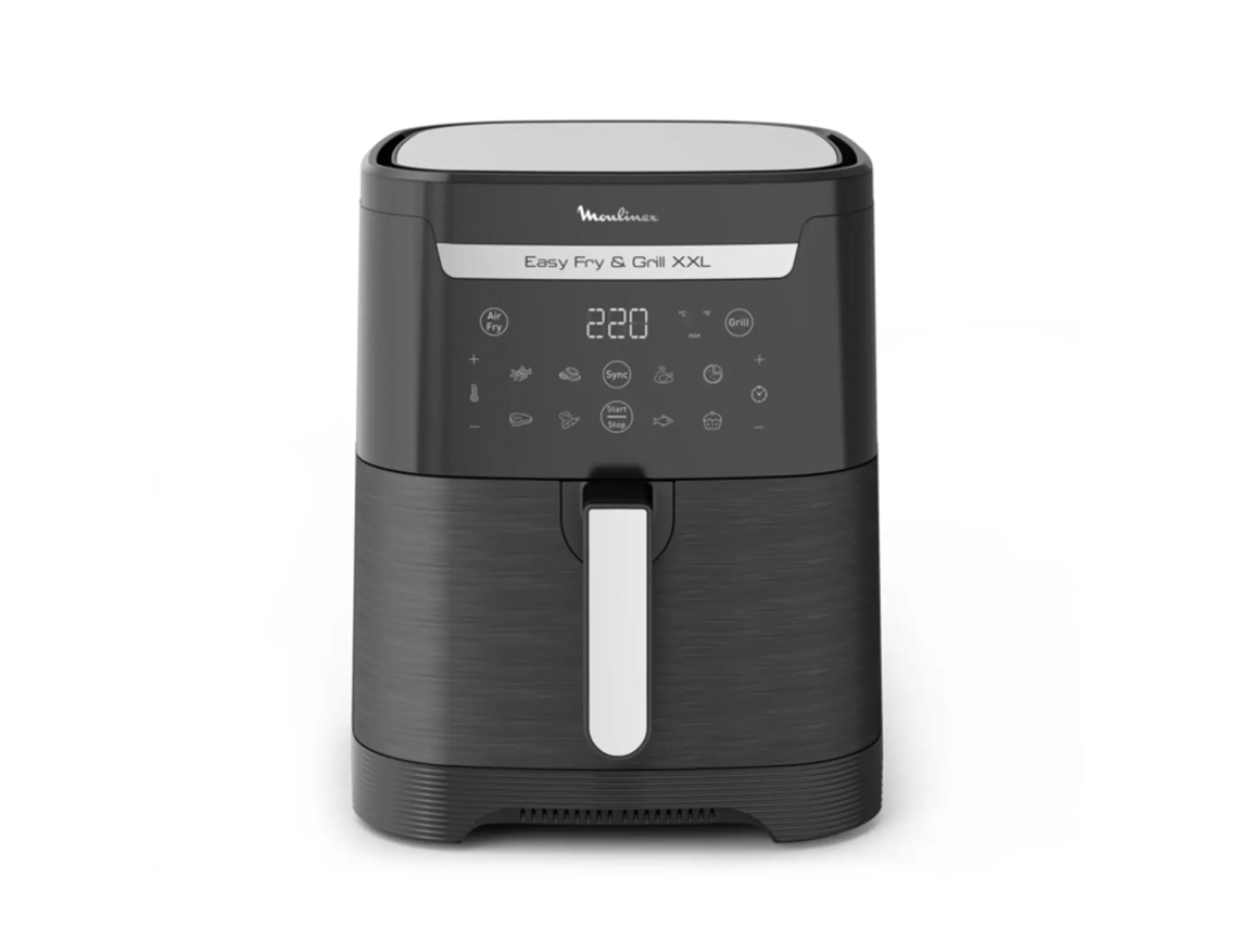 Easy Fry & Grill XXL EZ801810 freidora Doble 6,5 L Independiente Freidora de aire caliente Negro, Acero inoxidable MOULINEX