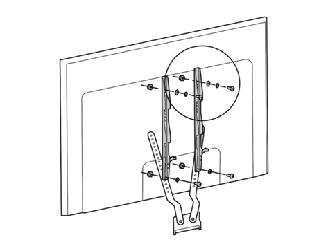 Soporte TV Fijo POLY Studio P15/R30 (Negro - Plateado - 65)