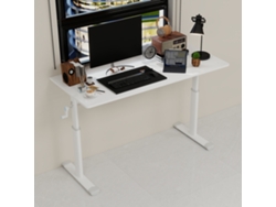 Escritorio Ajustable 120x60 Cm - Multifuncional Altura Regulable, Compacto - Blanco
