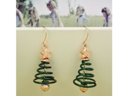 Bonitos Pendientes Navideños Con Forma De Árbol De Navidad, Para Mujeres Y Niñas, 4 Unidades.