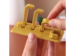 Ganchos adhesivos de pared, pasta firme, multiusos, duraderos, para dormitorio, cocina y baño, amarillos.