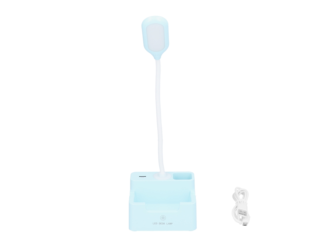 Bj-lâmpada De Escritório Led Para Estúdio Com Toque, Carregador Usb, Porta-papéis E Luz Ajustável Branca/quente/azul
