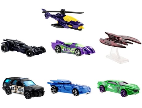 Coche HOT WHEELS Batman Coche Sort (Edad Mínima: 3 Años - 11 x 3,5 x 16,5 cm - Artículo Surtido)