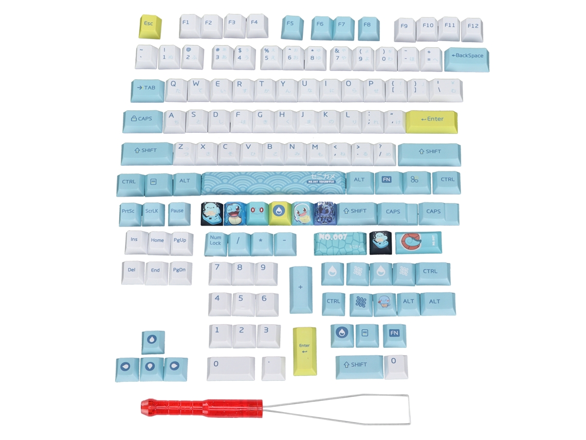 Teclas Pbt Para Teclado Mecánico, 131 Teclas, Diseño Ergonómico, Resistentes Al Aceite, Estilo Dibujos Animados.
